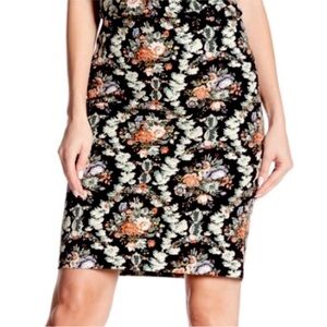 Philosophy‎ Black Floral Pencil Skirt